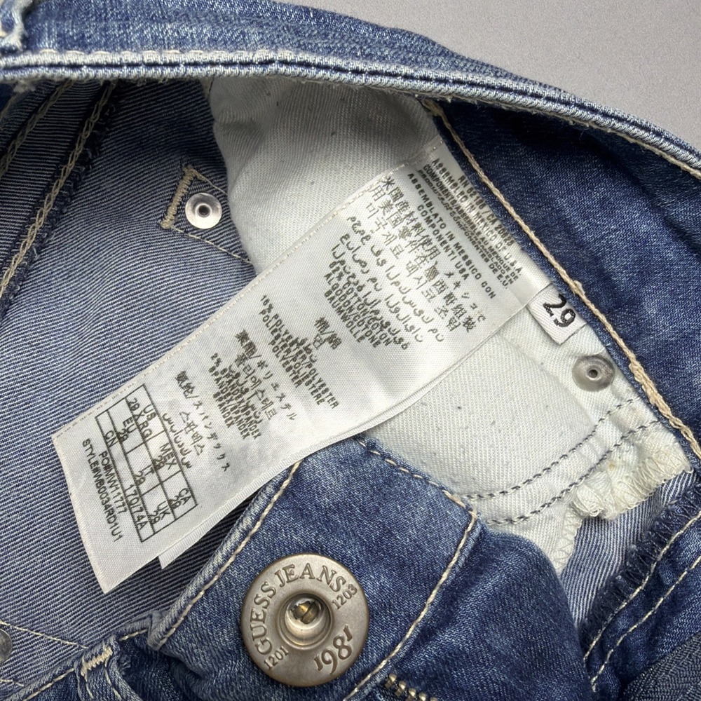Guess Power Ultra Skinny Low-Rise Jeans‎ Womens 29x30 Medium Wash Blue Denim - Picture 11 of 16